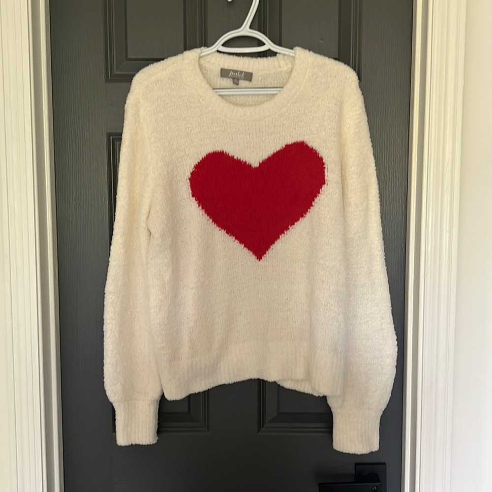Marled Heart Sweater